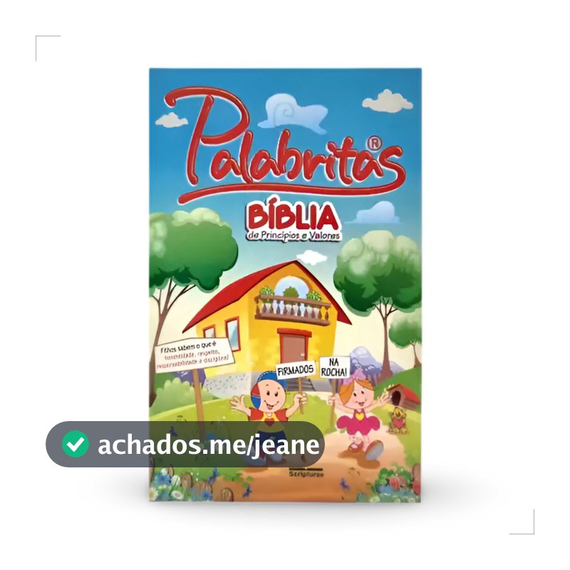 Bíblia Infantil Princípios Valores Palabritas Capa Flexível