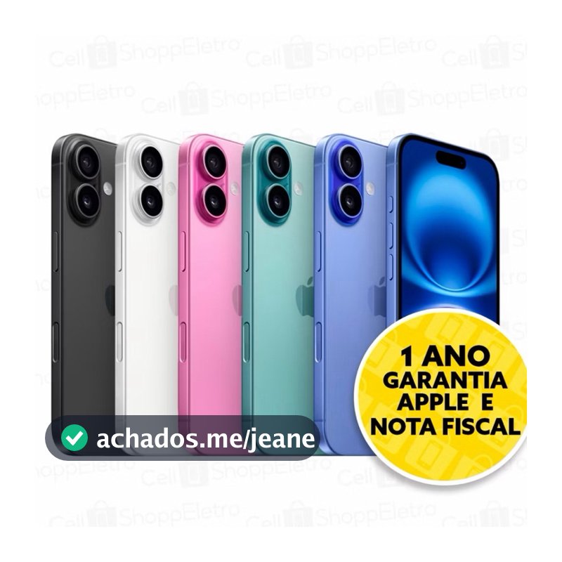 iPhone 16 ou 16 Plus 128GB / 256GB Lacrado com 1 Ano de Garantia Apple PROMOÇÃO SHOPEE e Envio Imediato