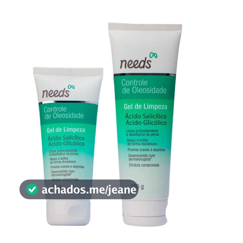 Gel de Limpeza Facial Needs Controle de Oleosidade 60g ou 120g