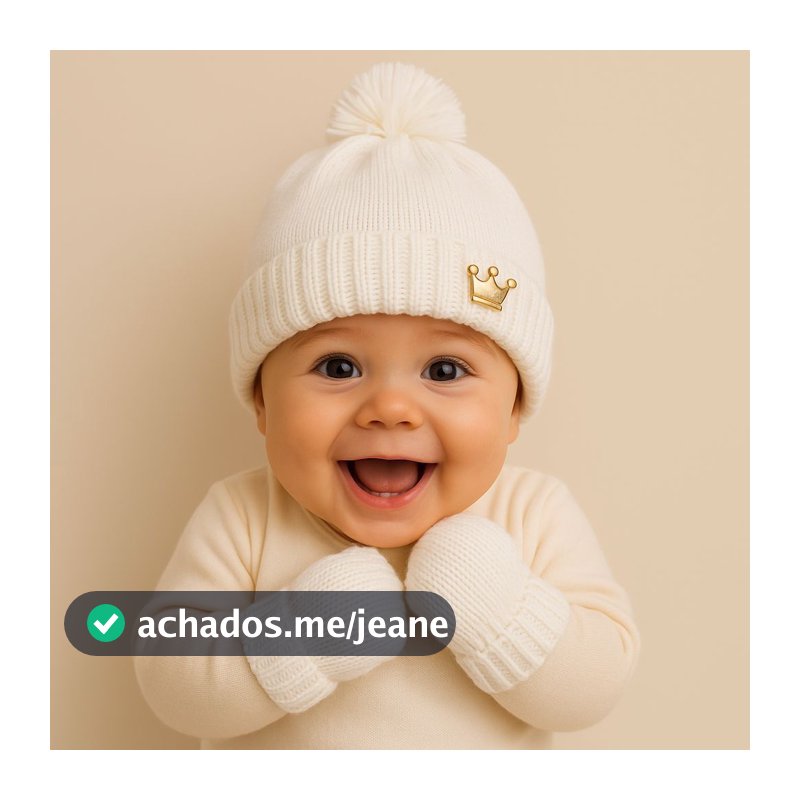 Conjunto Touca E Luva Tricô Bebê  Recém Nascido Saída Maternidade Unissex Enxoval RN 0 3 Meses Gorro