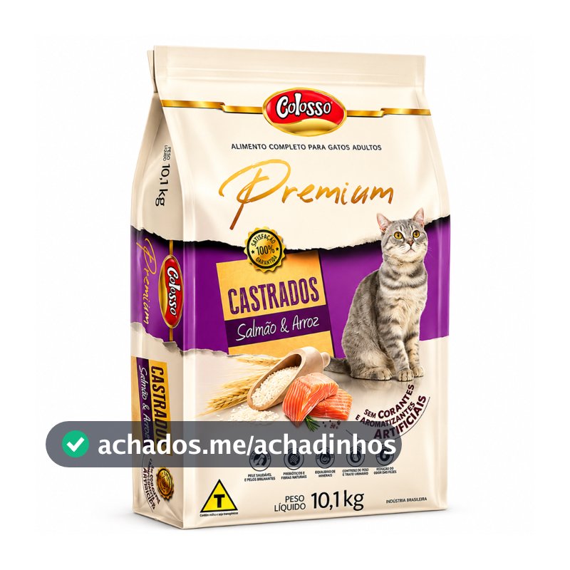 Ração Colosso Premium Gato Castrado Salmão 10.1 Kg