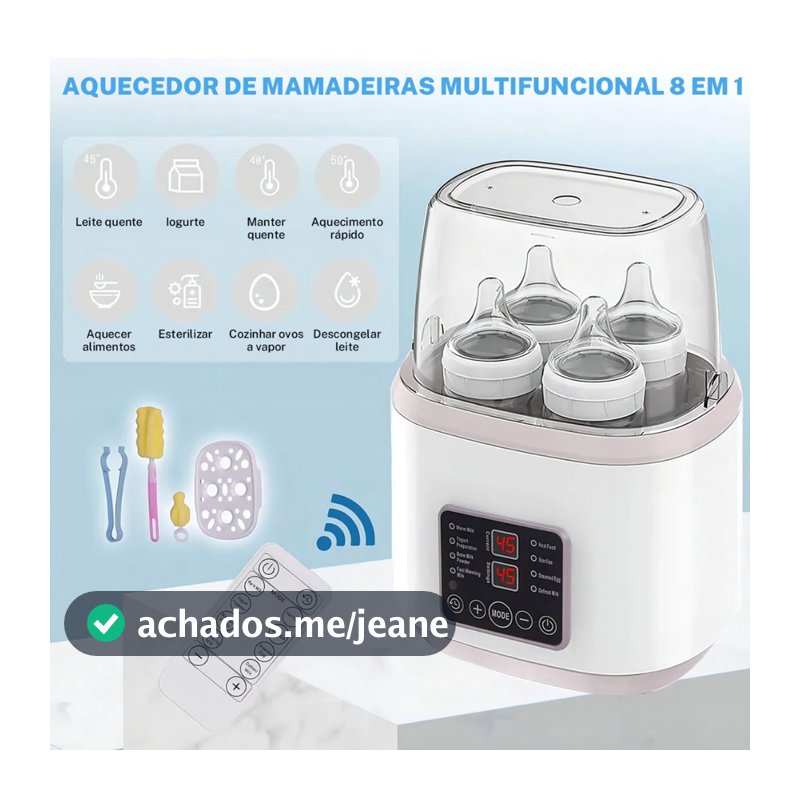 110V Aquecedor E Esterilizador Mamadeira Tem capacidade para 4 biberões