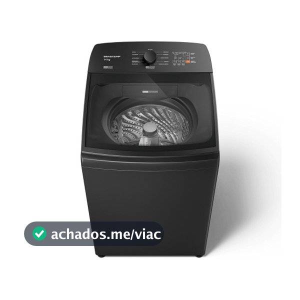Lavadora de Roupas Brastemp 14Kg Cinza Platinum com 12 Programas de Lavagem com Smart Sensor e Reduzir Tempo BWJ14A9