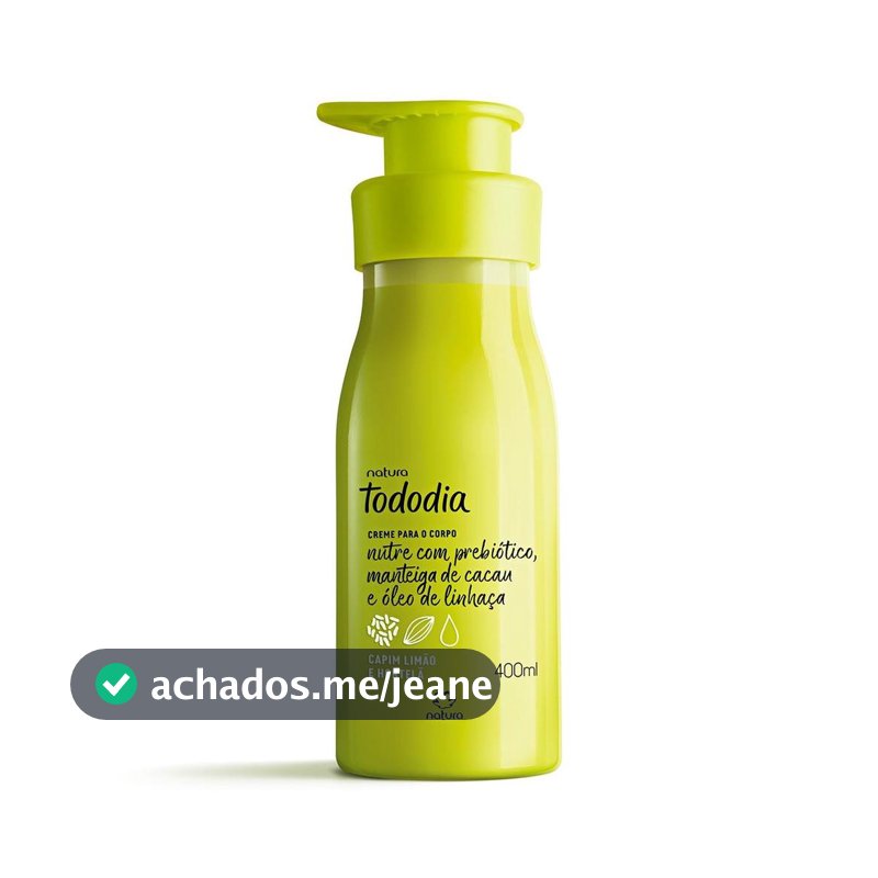 Creme Corporal Natura Tododia Capim Limão e Hortelã 400ml