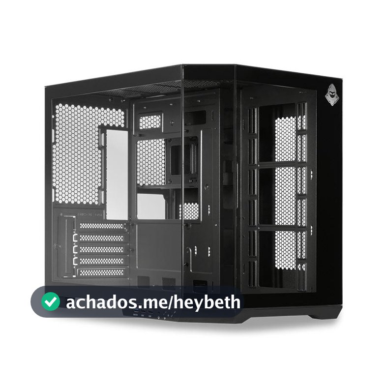 Gabinete Gamer Aquário Mancer CV700L, Mid Tower, Lateral De Vidro, Preto, MCR-CV700L-BK