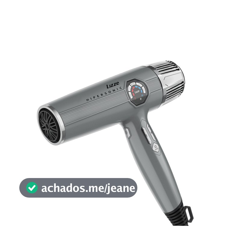 Secador Profissional Lizze Hipersonic Cinza