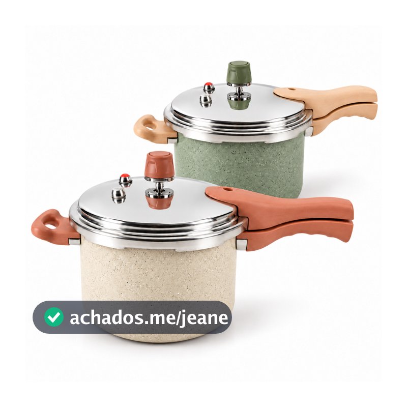 Panela De Pressão Antiaderente 4,4L Com Revismento Em Ceramica Indução Gás