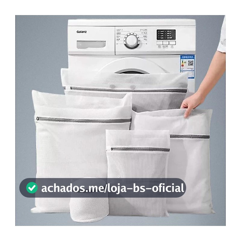 Kit Com 5 Sacos De Lavar Roupas Protetor De Roupa Íntima Lingerie Na Maquina Roupa Especial