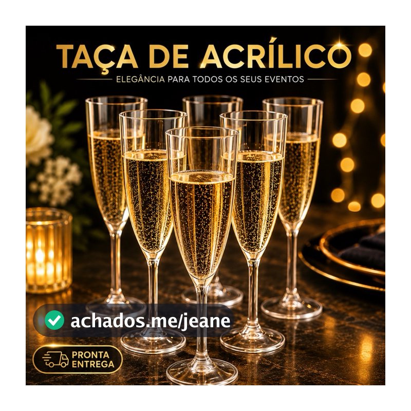 Kit Taça de Champanhe Acrílica Transparente Espumante Champagne para Festas, Celebrações, Casamentos, Aniversários