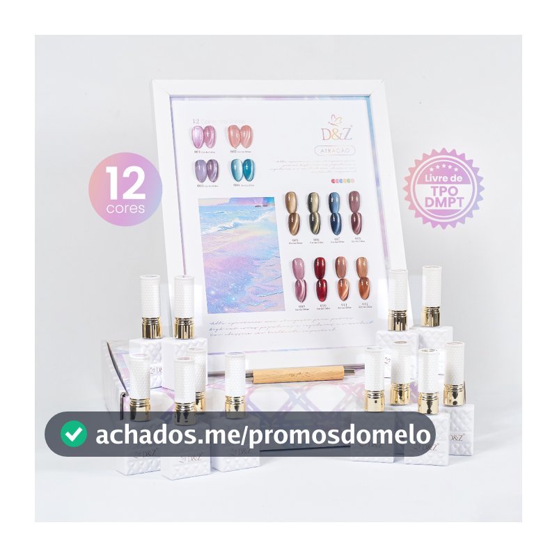 Coleção atração D&Z – 12 Cores Magnéticas de Alto Brilho