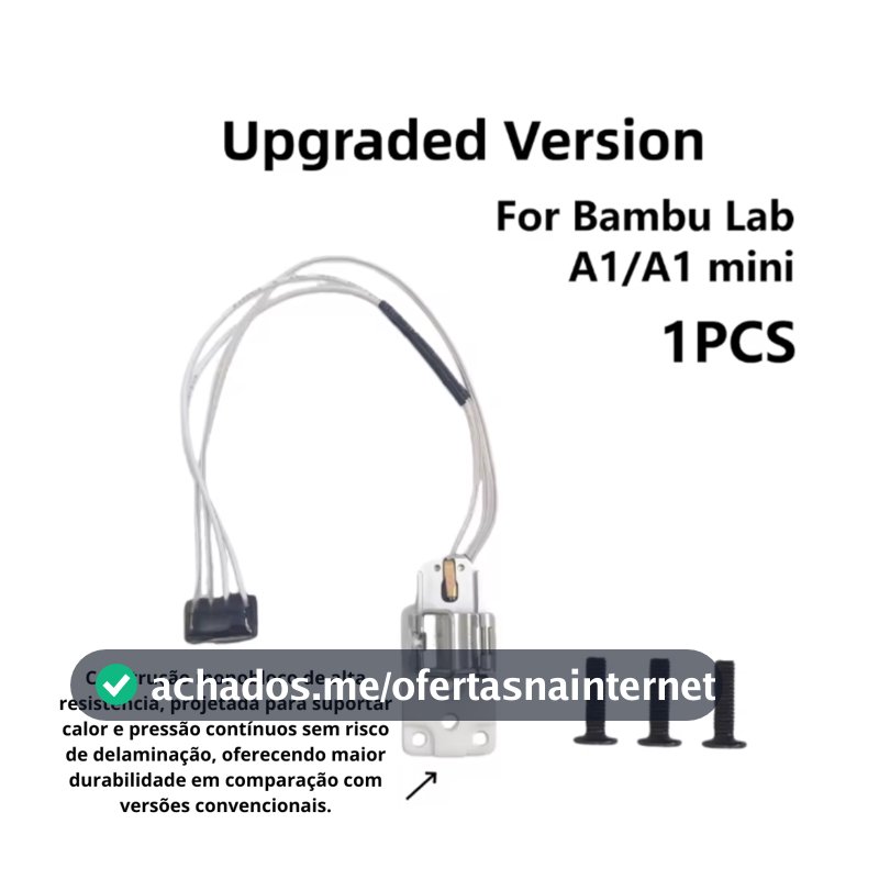 Conjunto Aquecimento Hotend Bambu Lab A1 A1 Mini | Heating Assembly Atualizado | Alta Durabilidade