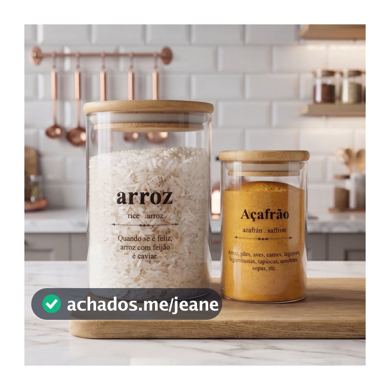 Kit 90 Etiquetas GRANDES Adesivas para Potes de Cozinha Temperos e Mantimentos