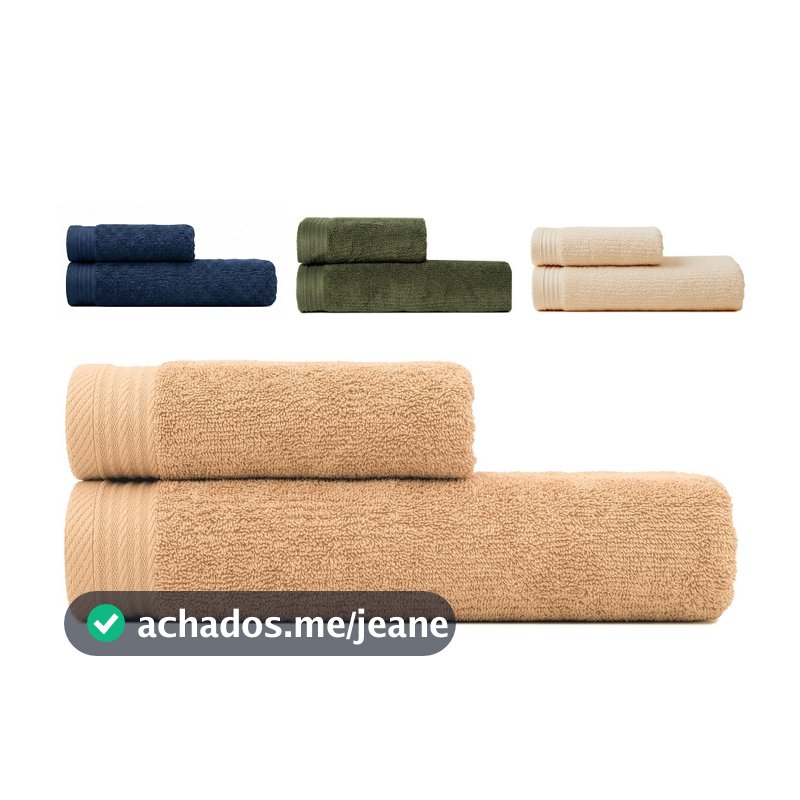 Jogo de Toalha Imperial Banhão e Rosto 2 Peças em Algodão 450g Karsten