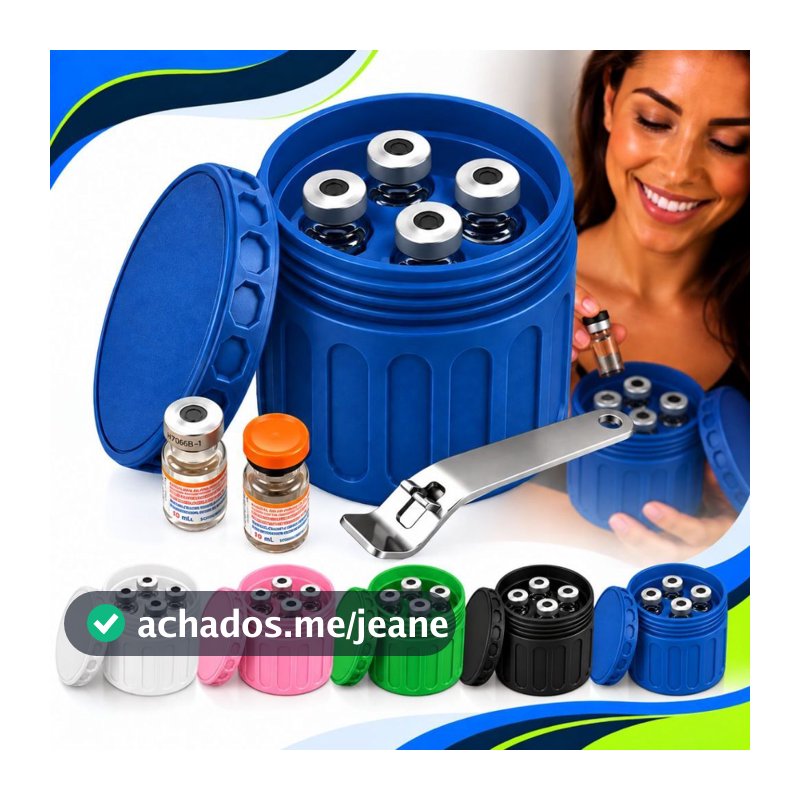 Porta Frascos Ampolas 3ml Reforçado Organizador Rémedios Tirze Premium Compacto Transporte Seguro
