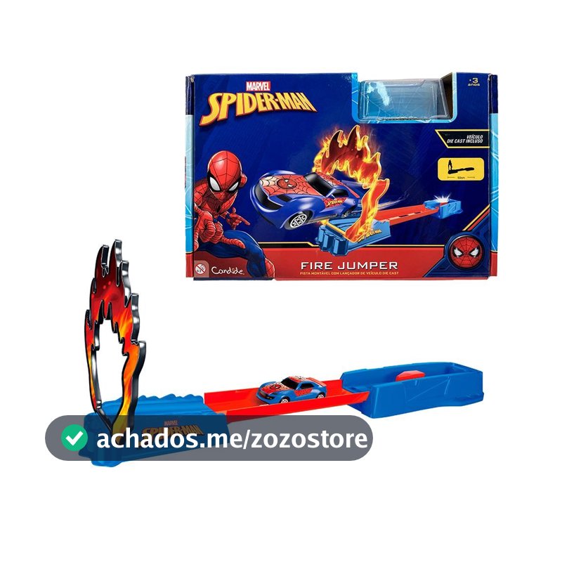 Pista para miniveículos Homem-Aranha - Salto em Chamas