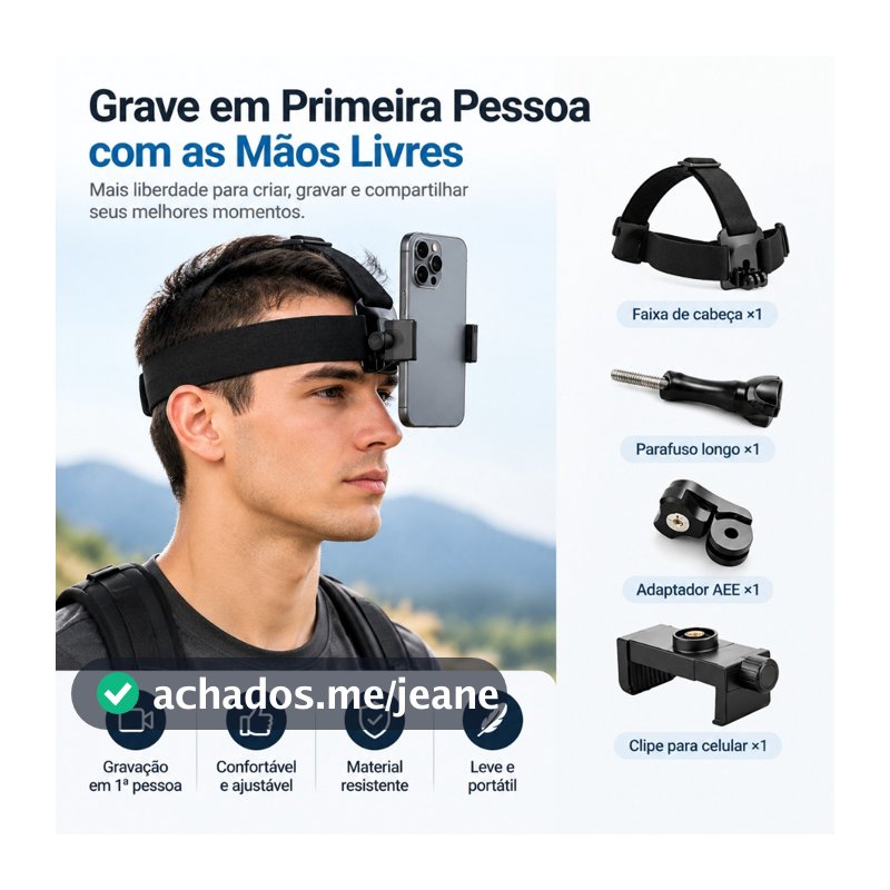 PFG Braet Montado Na Cabeça Ajustável Transmissão Ao Vivo Suporte Do Telefone Móvel Primeira Pessoa Perspectiva Fixa Pre