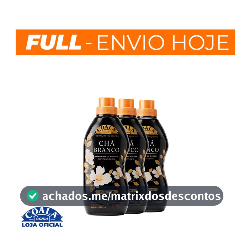 Kit Amaciantes Chá Branco Coala Laundry - 3 Unidades