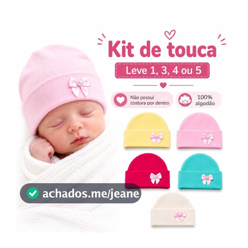 Kit Touca Bebê Recém Nascido Algodão Macio Infantil Menino Menina Maternidade Toucas Rn Atacado.