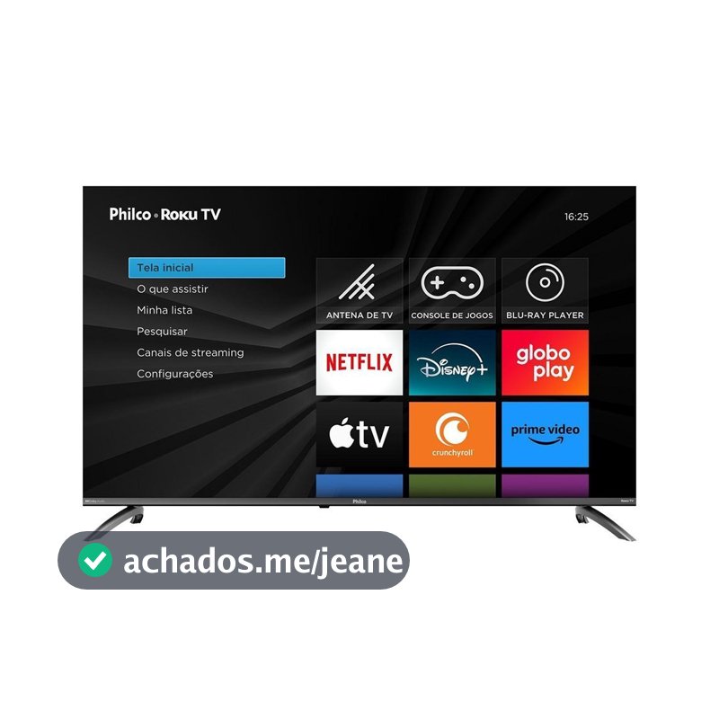 Smart TV LCD LED 50" Philco P50CRB - 4K UHD como Wi-Fi, HDMI, USB, Dolby Aúdio, 60Hz