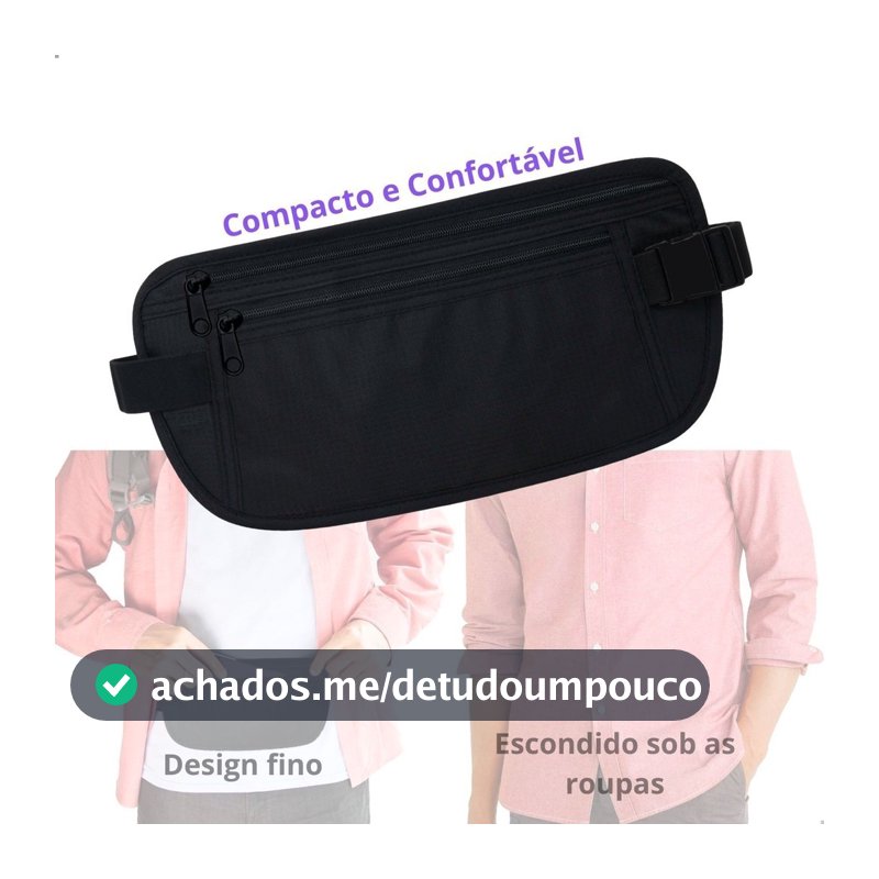 Pochete Doleira Bolsa Cintura Esporte Corrida Academia Viagem Celular Documentos Antifurto