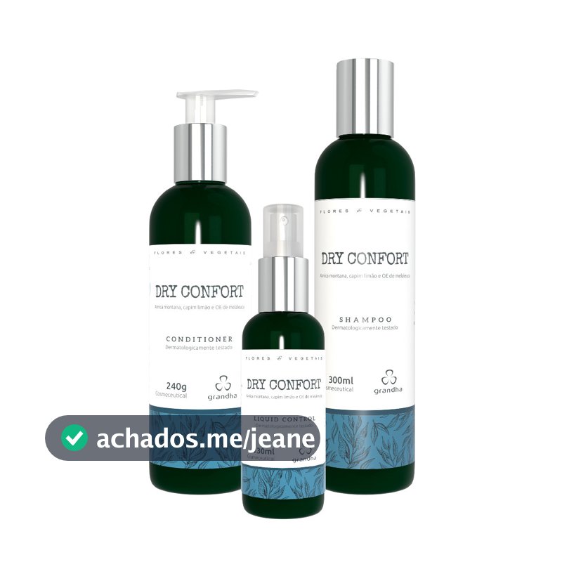 Grandha Linha Flores e Vegetais Tonific Refresh Touch Energy Dry Confort Flowers - Monte seu KIT