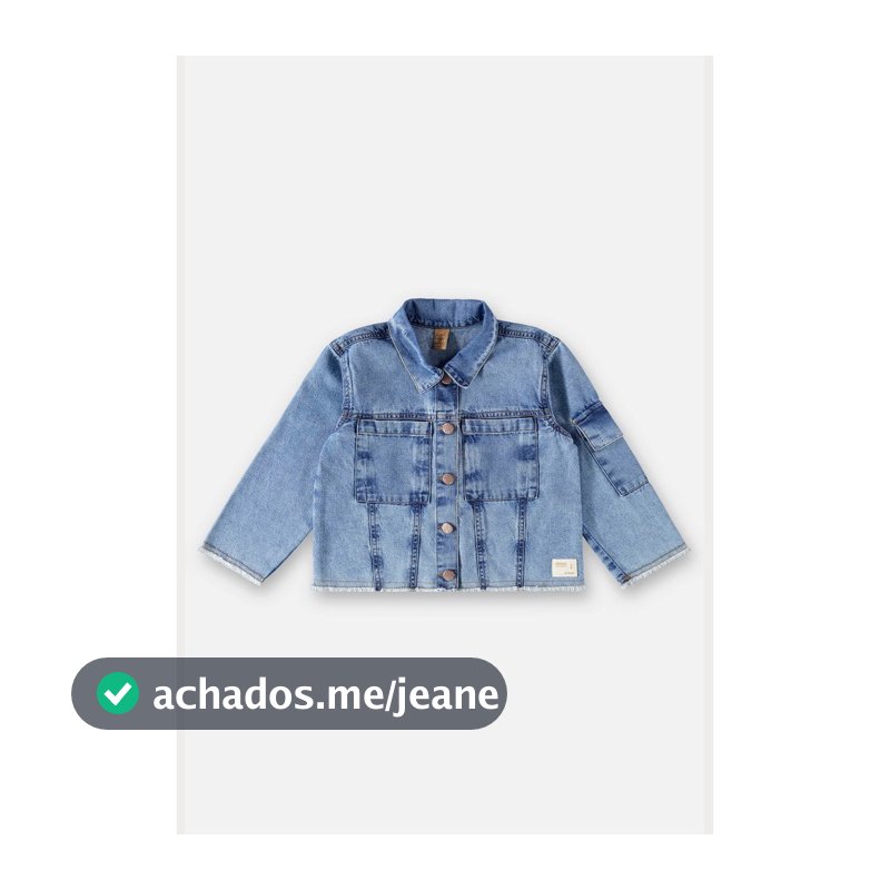 Jaqueta Jeans Infantil Menina Up Baby