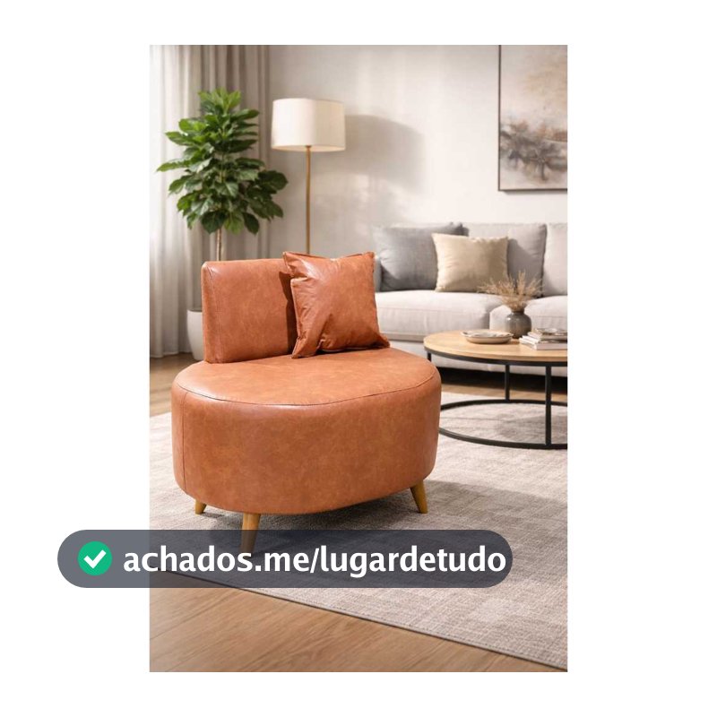 Poltrona Organica Feijão Tecido Corino Para Recepção Salão de Beleza Hotel Facil Limpeza Visammer
