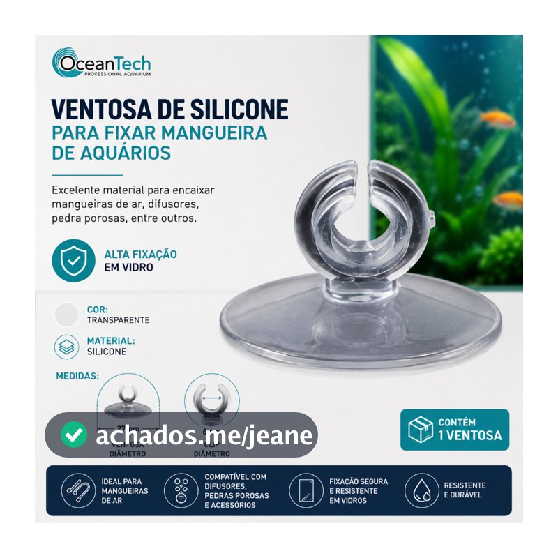 1 Ventosa de Silicone para Mangueira de Aquario Fixa Manguera