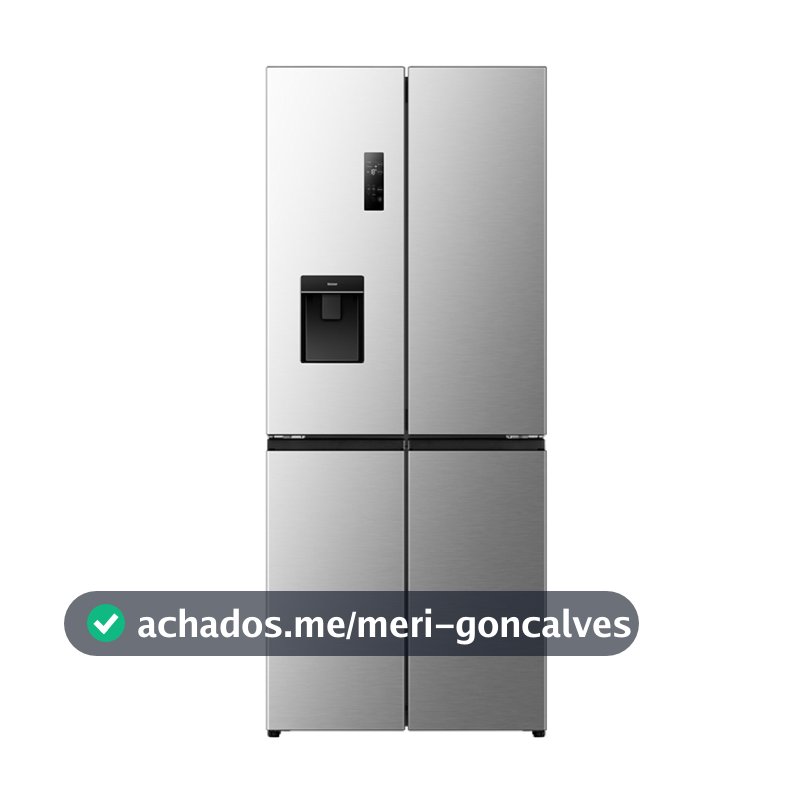 Geladeira Hisense Multidoor 460l Frost Free Inverter Inox