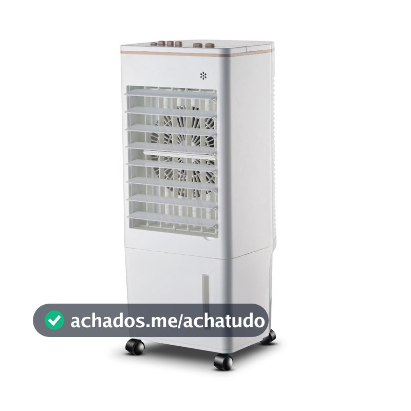 Climatizador de Ar Portátil Umidificador 8 Litros 4 Funções 65w Zellox