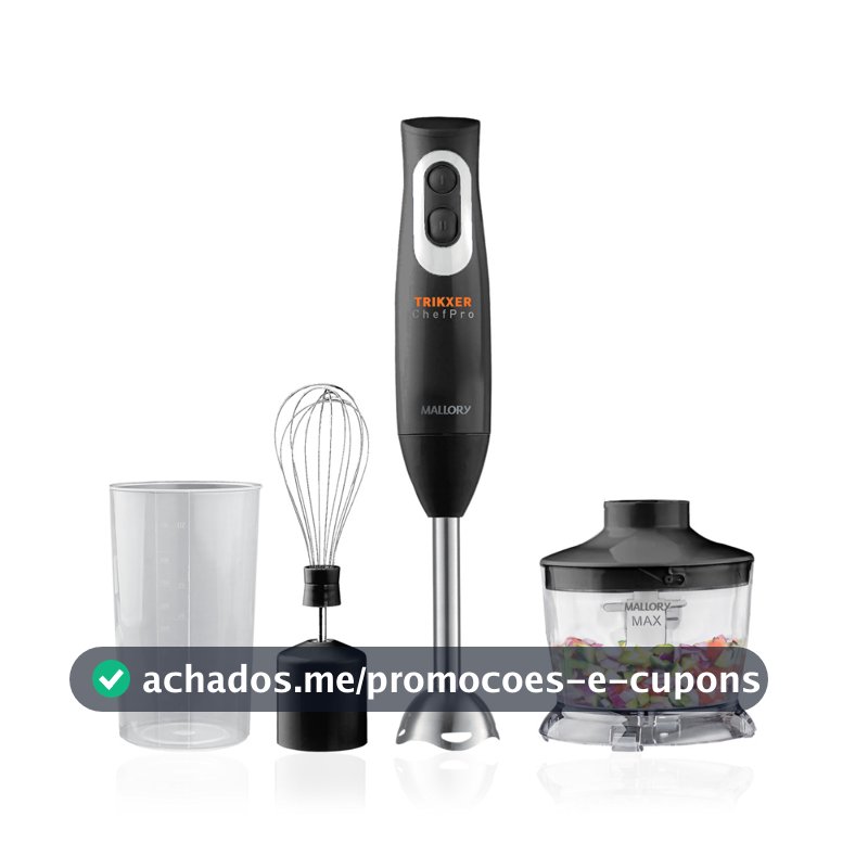 Mixer E Processador 3 Em 1 Mallory Trikxer 500w Inox