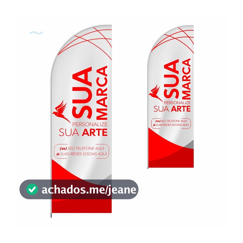 Wind Banner Somente Tecido Dupla Face 2,15m Personalize Sua Marca