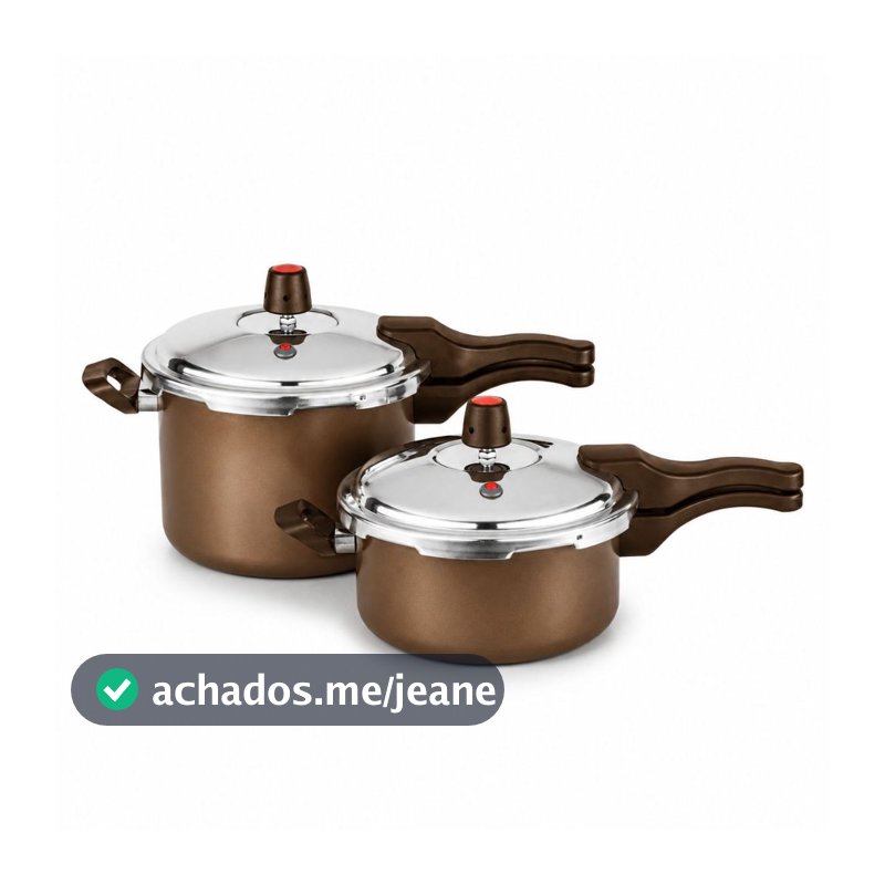Panelas De Pressão Kit com 2 Unidades 4,5 Litros E 3 Litros Antiaderente