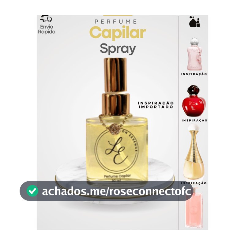 Perfume Capilar Fragância Importada com Silicone e Filtro Solar Body Splash para Cabelos