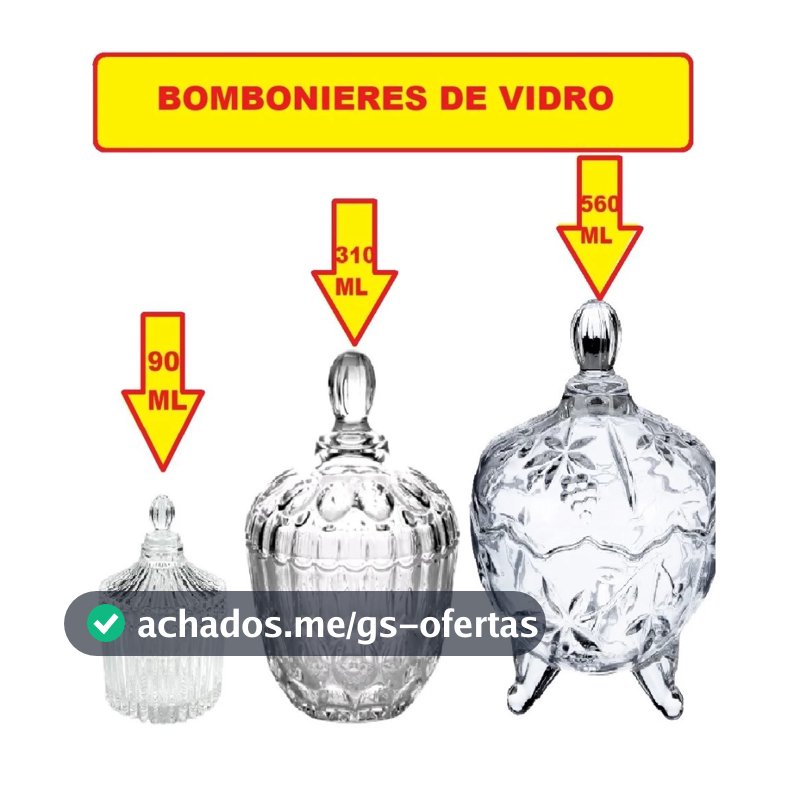 Bombonieres 560ML /310ML/ 90ML De Vidro Com Tampa Chiques Elegantes Decorativo-Original Glass