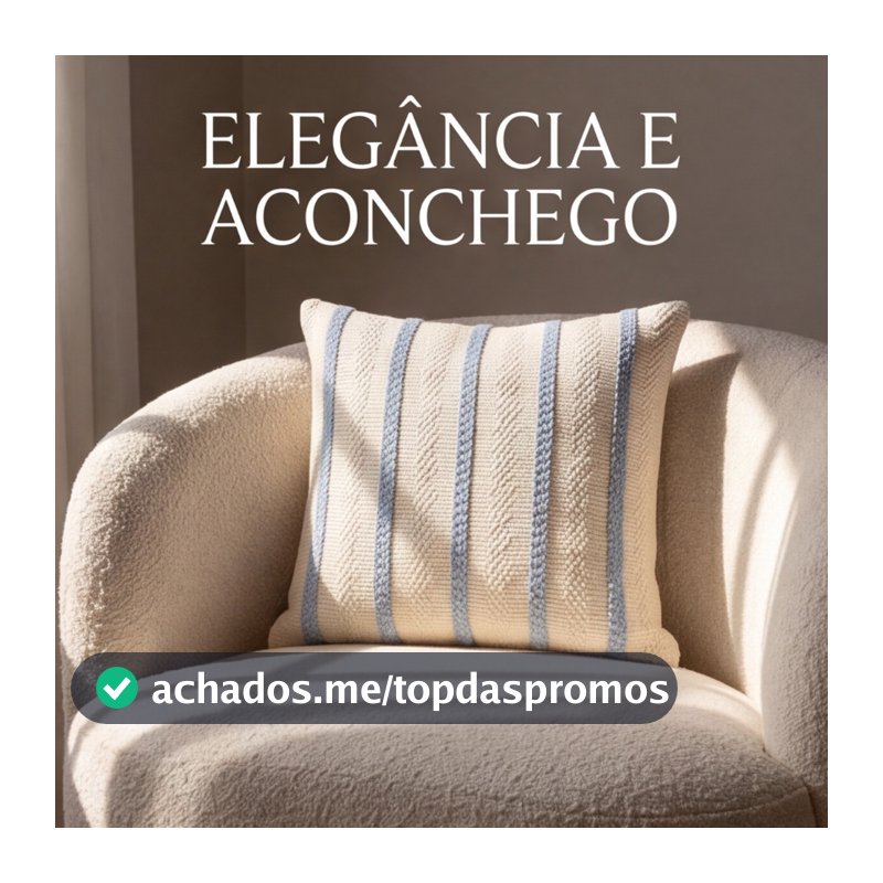 Capa de Almofada 42x42cm 100% Algodão com Aba Decorativa Macia e Elegante