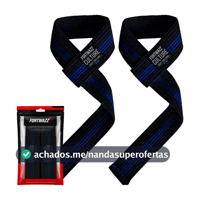 Par Tala Straps Profissional 100% Algodão Crossfit Musculação Alta Resistência