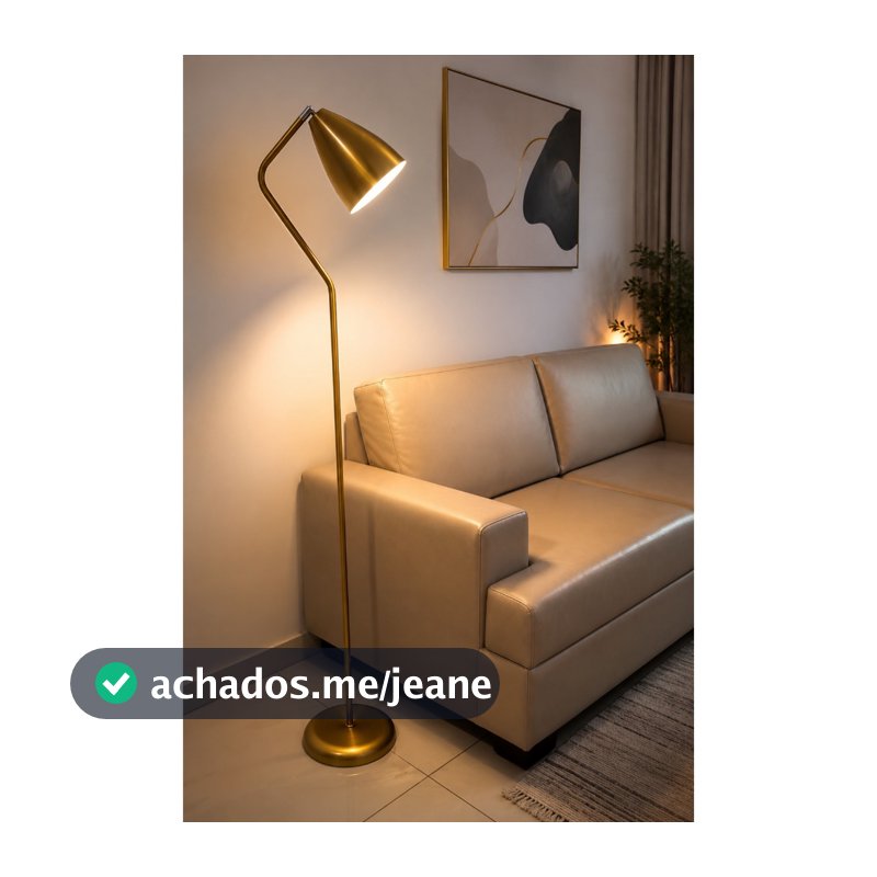 Luminária Chão Coluna Gota Black Skyshow Vintage Retro Piso-