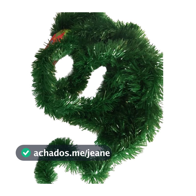 Festão Verde 9cm x 2m NT0105 Decoração de Natal Arvore Guirlanda