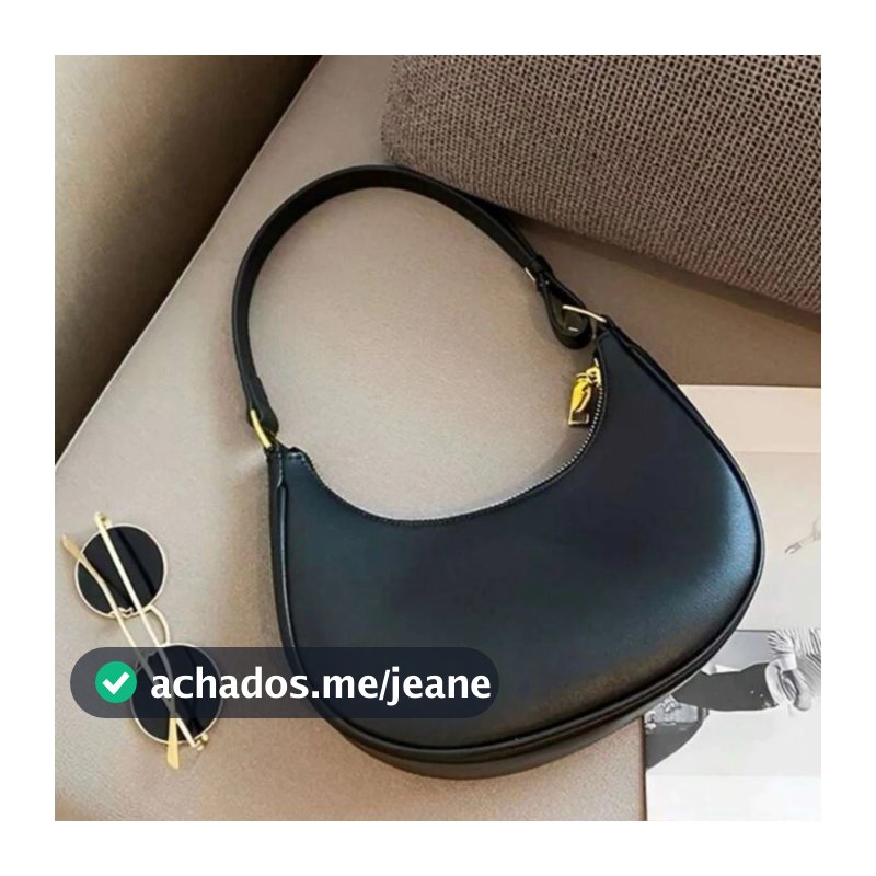 BOLSA FEMININA DE OMBRO ALÇA MEIA LUA