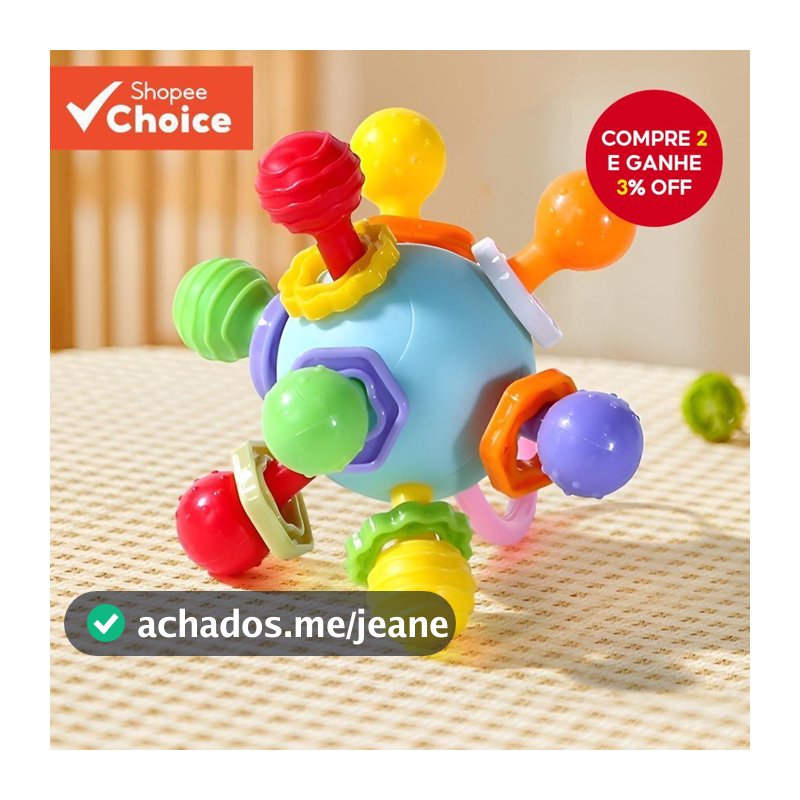 Mordedor Seguro para Bebê em Silicone – 1 Peça, Cor Aleatória