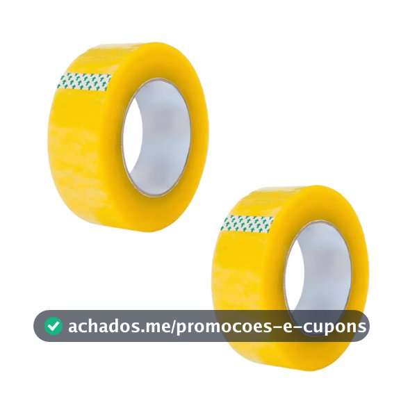 Kit 2 Fitas Adesivas Durex Larga 500 m Transparente Grande Embalar Caixa e Encomendas Pronta Entrega