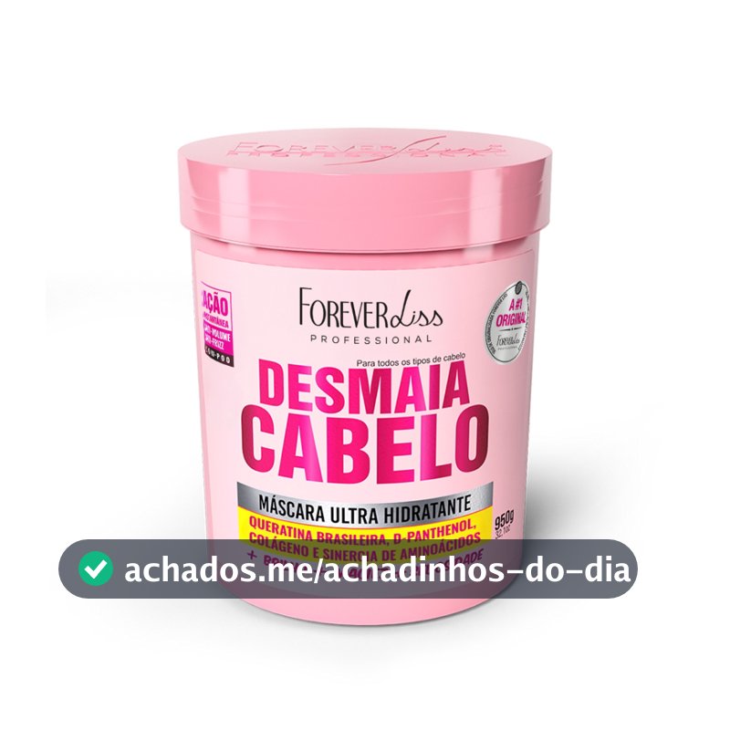 Máscara Ultra Hidratante Desmaia Cabelo Forever Liss 950G