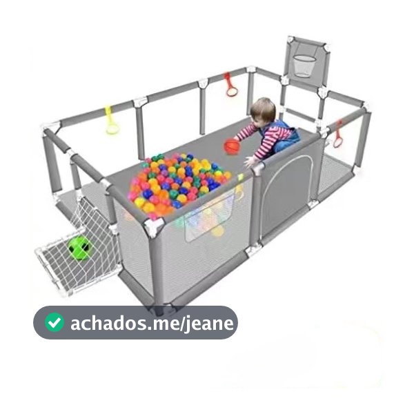 Cercadinho Bebê Grande Chiqueirinho Infantil Cercado 180x120Portátil Dobrável