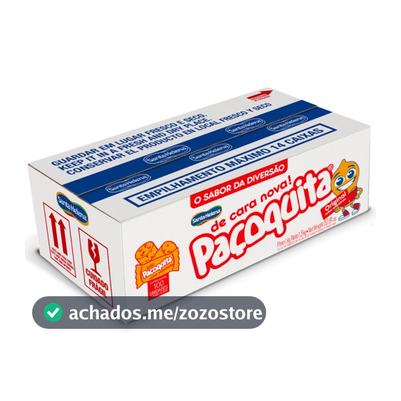 Paçoca Rolha Embalada Pacoquita C/100 Unidades 1,5kg - Santa Helena