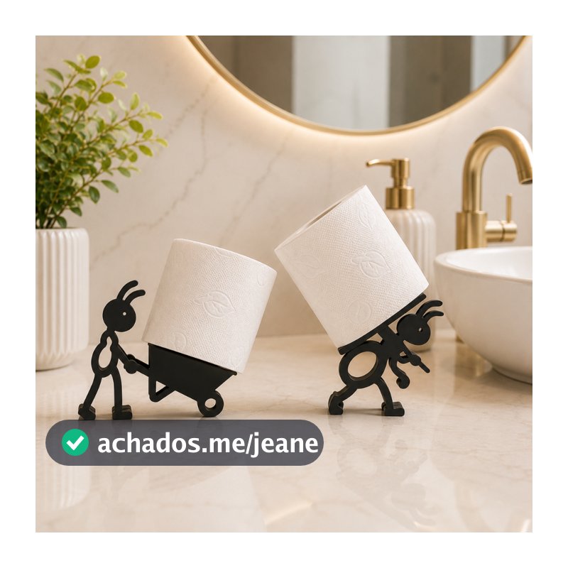 Suporte Papel Higiênico Formigas Decorativo Engraçado Criativo Banheiro Lavabo Moderno