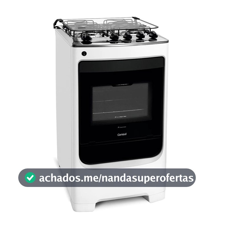 Fogão 4 Bocas CFO4NAB com Acendimento Automático e Design Frente Única Consul - Bivolt