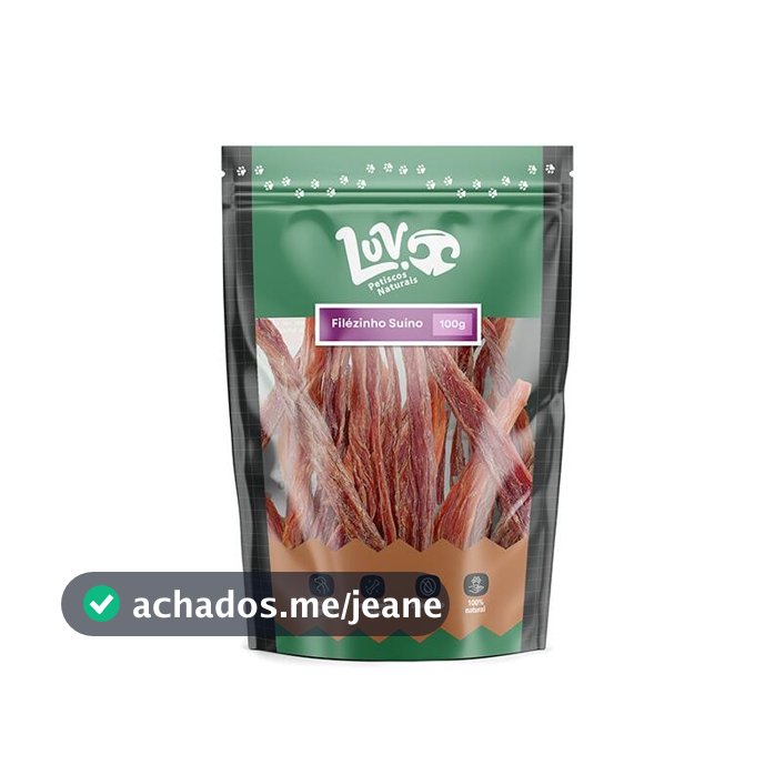 Filezinho Suíno Petisco Natural para Cães e Gatos 100gr - Luv