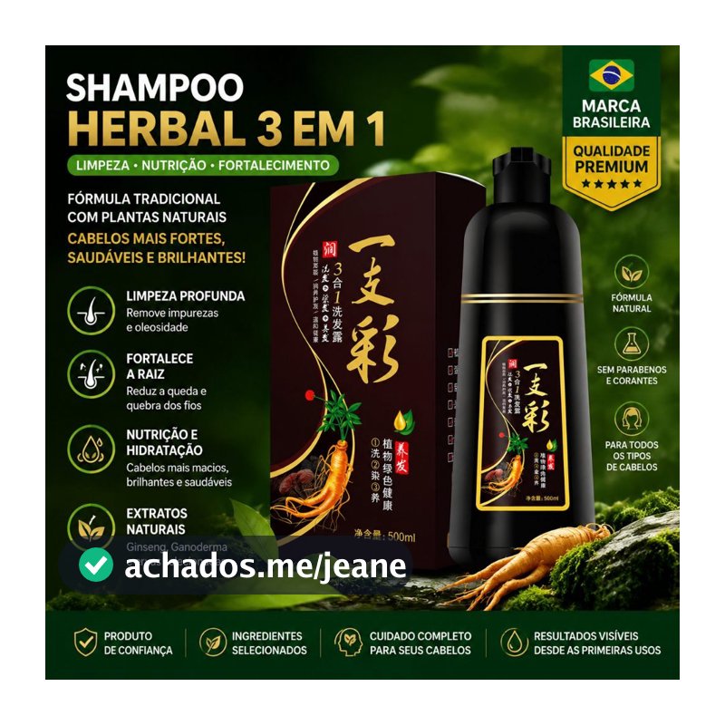 500ml Shampoo De Tintura De Cabelo Preto Natural Queima Rápida E Tingimento Reparação Raízes O