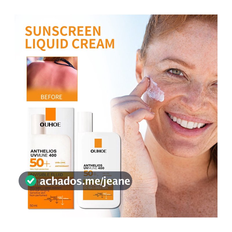 Protetor Solar Fps 50 + Controle De Óleo Luz E Loção Não Oleosa Adequada Sunblock Anti-Oxidação Para Rosto Corpo
